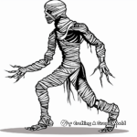 Scary Walking Mummy Coloring Pages 2