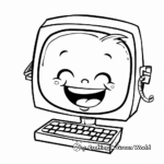 Screen Time: Computer Monitor Coloring Pages 2