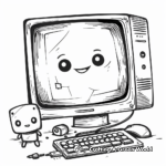 Screen Time: Computer Monitor Coloring Pages 3