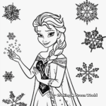 Serene Ice Princess Frozen Christmas Coloring Pages 1