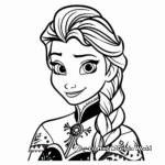 Serene Ice Princess Frozen Christmas Coloring Pages 2