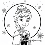 Serene Ice Princess Frozen Christmas Coloring Pages 3