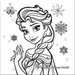 Serene Ice Princess Frozen Christmas Coloring Pages 4