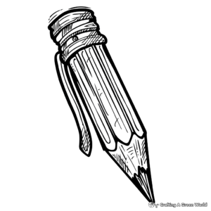 Sharpened Pencil Coloring Pages for Sharp Minds 1