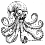 Silly Tentacle Monster Coloring Pages 2