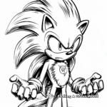 Silver the Hedgehog with Psychic Abilities Coloring Pages 1