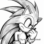 Silver the Hedgehog with Psychic Abilities Coloring Pages 3