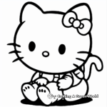 Simple Baby Hello Kitty Coloring Pages for Small Children 4