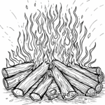 Simple Campfire Coloring Pages for Children 3