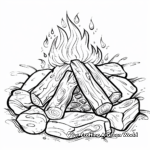 Simple Campfire Coloring Pages for Children 4