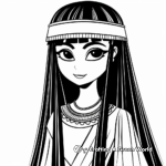 Simple Cleopatra Coloring Pages for Children 1