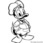 Simple Donald Duck Coloring Pages for Kids 2
