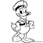 Simple Donald Duck Coloring Pages for Kids 3