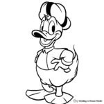 Simple Donald Duck Coloring Pages for Kids 4