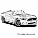 Simple Kid’s Ford Mustang Coloring Pages 3