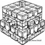 Simple Minecraft Block Logo Páginas para colorear para niños 3