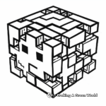 Dibujos para colorear de Simple Minecraft Block Logo para niños 4
