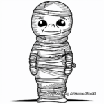 Simple Mummy Coloring Pages for Beginners 1