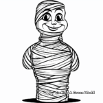 Simple Mummy Coloring Pages for Beginners 2