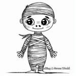 Simple Mummy Coloring Pages for Beginners 3