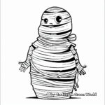 Simple Mummy Coloring Pages for Beginners 4
