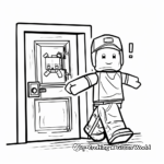 Simple Roblox Door Coloring Pages for Kids 1