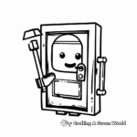 Simple Roblox Door Coloring Pages for Kids 4