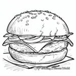 Simple Slider Burger Coloring Pages for Children 2