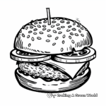 Simple Slider Burger Coloring Pages for Children 4