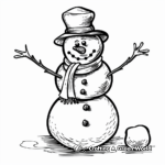 Simple Snowman Coloring Pages for Children 1