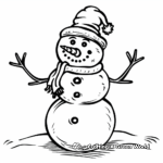 Simple Snowman Coloring Pages for Children 3