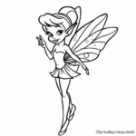 Simple Tinkerbell Coloring Pages for Children 4