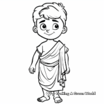 Simple Toga Coloring Pages for Children 3