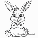 Simple Valentine's Day Themed Animal Coloring Pages 2