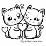 Simple Valentine's Day Themed Animal Coloring Pages 3