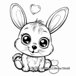Simple Valentine's Day Themed Animal Coloring Pages 4