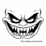 Simple Vampire Fangs Coloring Pages for Children 2
