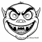 Simple Vampire Fangs Coloring Pages for Children 3