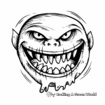 Simple Vampire Fangs Coloring Pages for Children 4