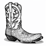 Snake Skin Cowboy Boot Coloring Pages 4
