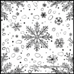 Snowflake-Filled Frozen Christmas Coloring Pages 2