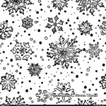 Snowflake-Filled Frozen Christmas Coloring Pages 3