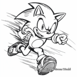 Sonic in Super Form: Coloring Pages 1