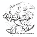 Sonic in Super Form: Coloring Pages 2