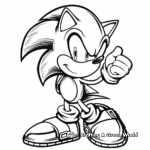 Sonic in Super Form: Coloring Pages 3
