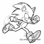 Sonic in Super Form: Coloring Pages 4