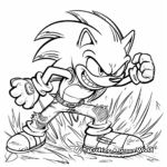 Sonic the Werehog Transformation Coloring Pages 1