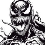Sophisticated Venom Coloring Pages for Adults 3