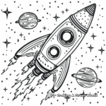 Spaceship in Galaxy Coloring Pages 3