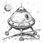 Spaceship on Mars Coloring Pages 1